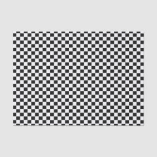 Modern Chic Black White Checks Chequered Gift Wrap Tissue Paper