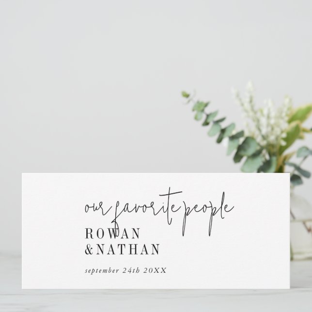 Modern Chic Black White Seating Chart Header (Standing Front)
