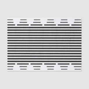 Modern Chic Black White Stripes Pattern Gift Wrap Tissue Paper