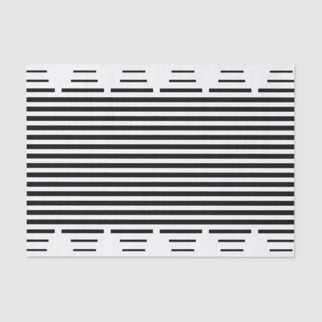 Modern Chic Black White Stripes Pattern Gift Wrap Tissue Paper (Front)