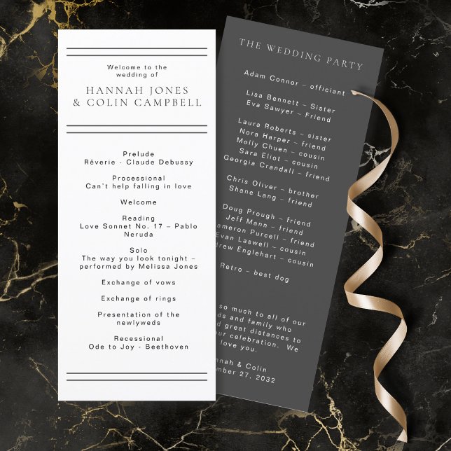 Modern Chic Black & White Typography Programme (Creator Uploaded)