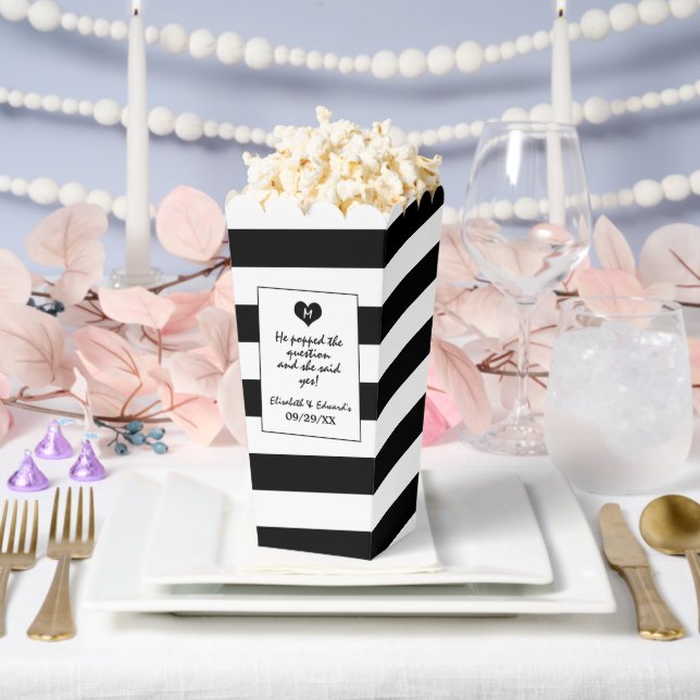 Modern Chic Black & White Wedding Favour Box (Wedding)
