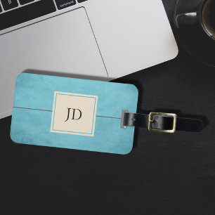 Modern Chic Blue Luggage Tag
