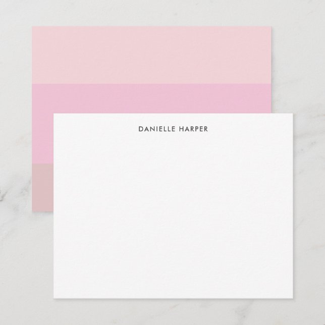 Modern Chic Blush Pastel Pale Pink Card (Front/Back)