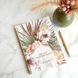 Modern Chic Bohemian Watercolor Florals Photo Arch Planner