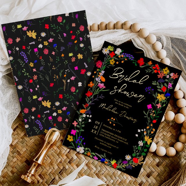 Modern chic boho bright wild flowers bridal shower (Creator Uploaded)