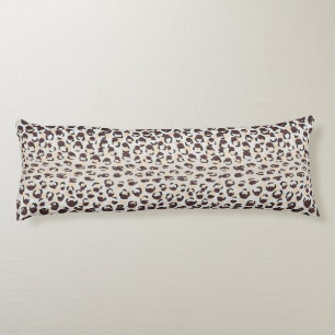 Modern chic brown cheetah print pattern monogram body cushion