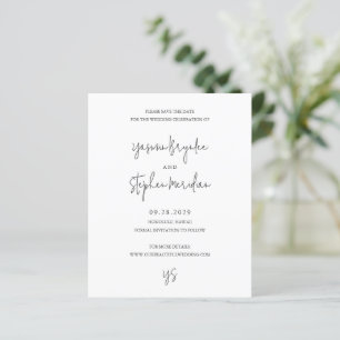 Modern Chic Budget Wedding Save the Date