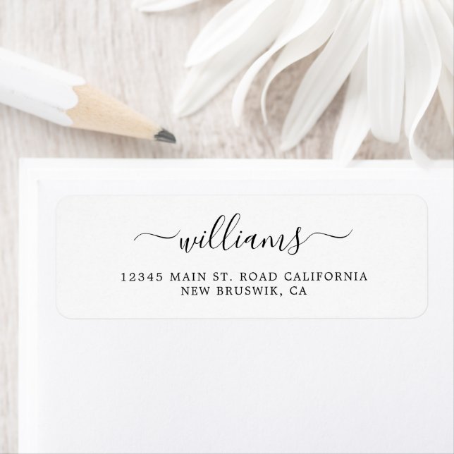 Modern Chic Calligraphy Script Return Address (Insitu)