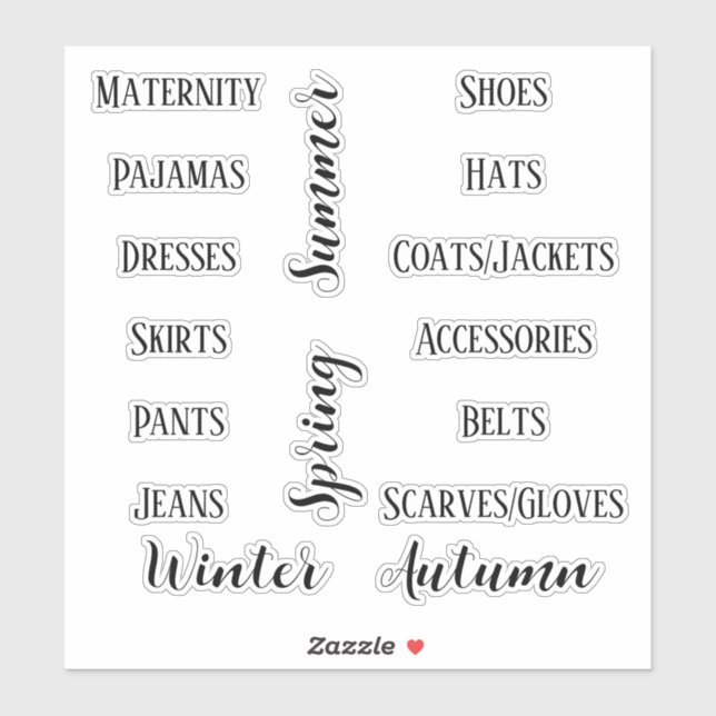 Modern Chic Clothing Labels (Sheet)