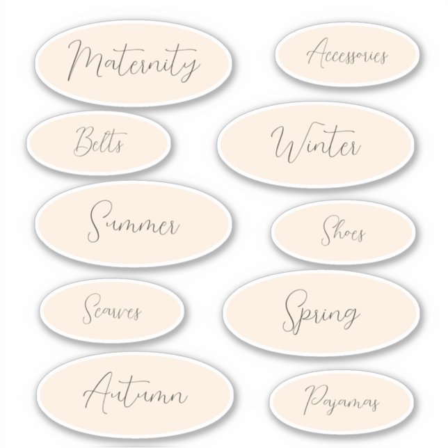 Modern Chic Clothing Labels (Front)