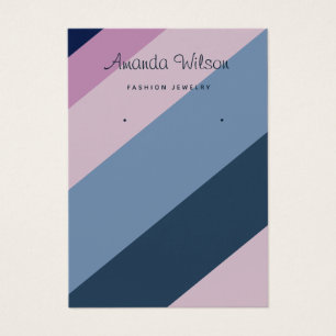 Modern chic colour Stripe Earrings Display Card 