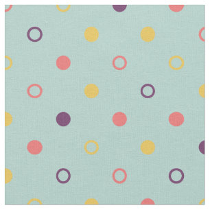 Modern chic colourful polka dots geometric pattern fabric