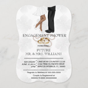 Modern Chic Couple Engagement Shower Invite