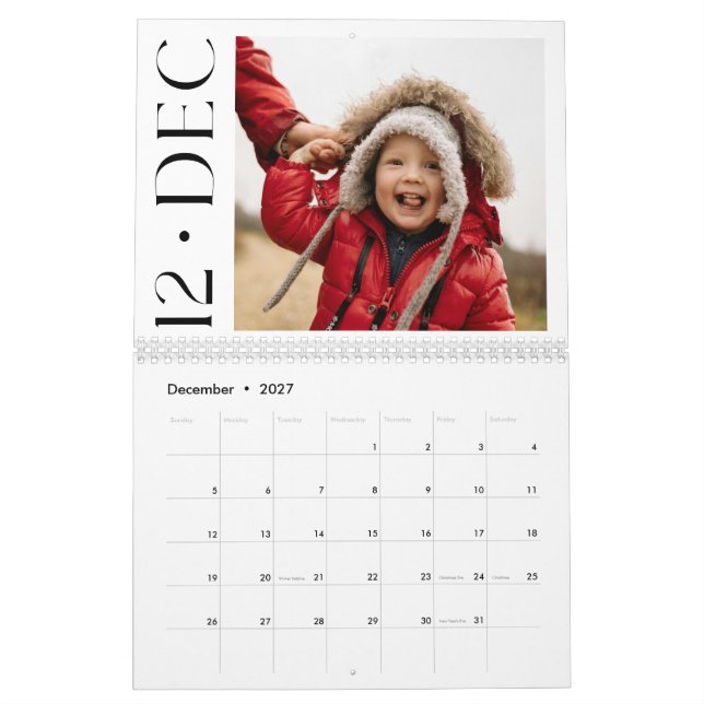Modern Chic Create Your Own Photo Calendar (Dec 2027)