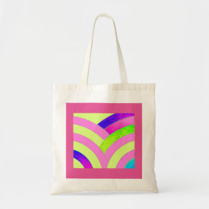 modern chic curved chevron tote bag