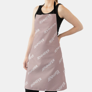 Modern Chic Custom Personalised Dusty Pink Apron
