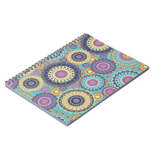 Modern Chic Cute Trendy Colourful Pattern Class Notebook