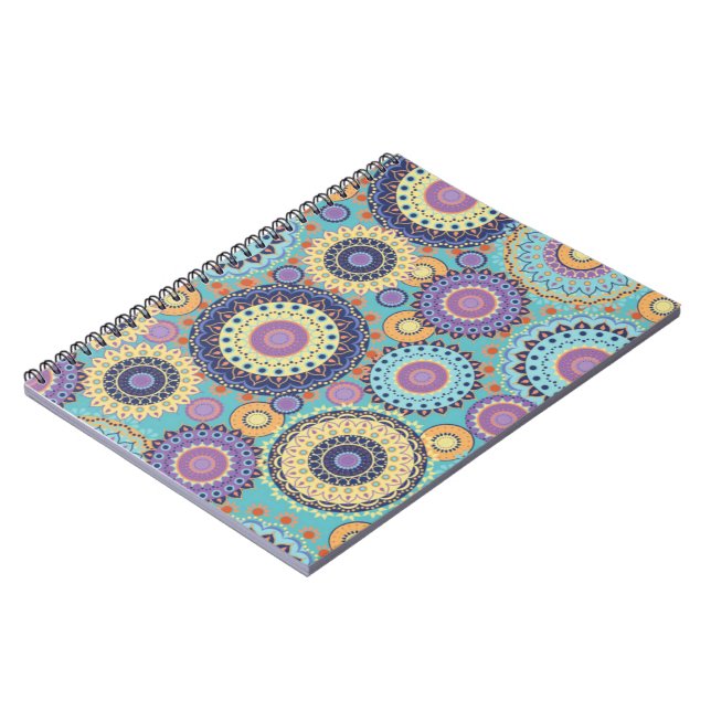 Modern Chic Cute Trendy Colourful Pattern Class Notebook (Left Side)