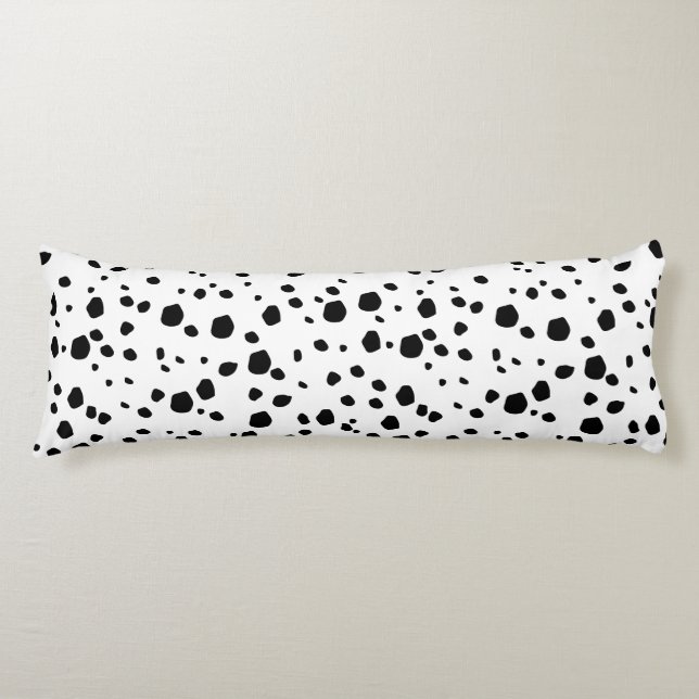 Modern Chic Dalmatian Dog Animal Print Pattern Body Cushion (Front)