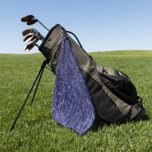Modern, chic design in dark blue, glitter effect golf towel