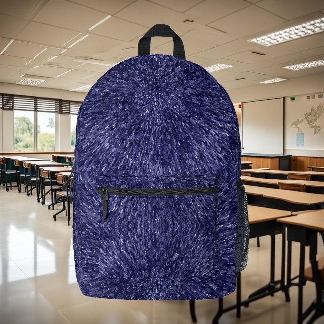 Modern, chic design in dark blue, glitter effect printed backpack (Creator Uploaded)
