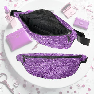 Modern, chic design in purple with glitter effect bum bags