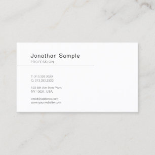 Modern Chic Design Minimalistic Plain Trendy Luxe Business Card
