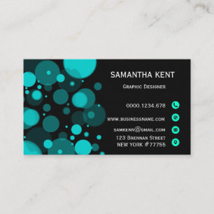 Modern chic elegant circle business card