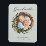 modern chic elegant leafy wreath photo magnet<br><div class="desc">Let that special person know they're the Worlds greatest grandmother with this modern minimal watercolor eucalyptus foliage and typography design,  add your own photo. Beautiful thoughtful gift.</div>