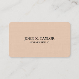 Modern chic elegant notary public business card