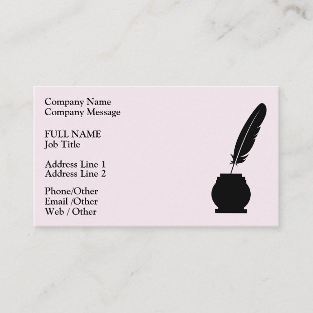 Modern chic elegant notary public business card (Front)