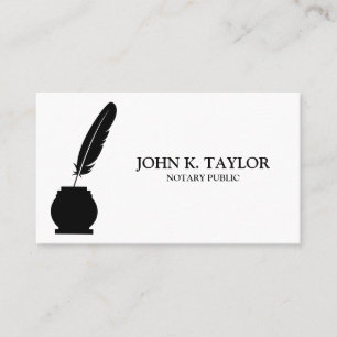 Modern chic elegant notary public business card