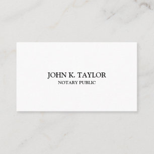 Modern chic elegant notary public business card