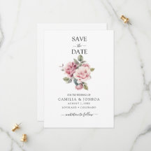 Modern Chic Elegant Romantic Pink Rose Wedding