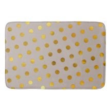 Modern Chic Elegant Simple Taupe & Gold Polka Dots
