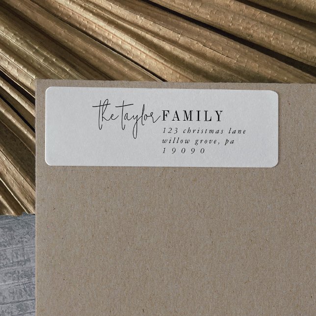 Modern Chic Family Return Address Label (Creator Uploaded)