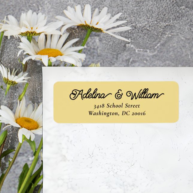 Modern Chic Faux Gold Wedding Return Address (Creator Uploaded)
