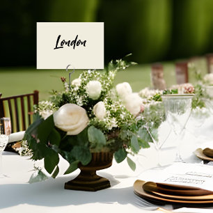 Modern Chic Favourite Place Wedding Table Name Car Number