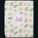 Modern Chic Floral Monogram iPad Cover<br><div class="desc">Modern Chic Floral Monogram iPad Smart Cover</div>