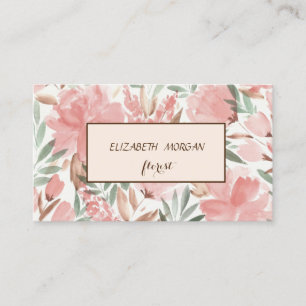 Modern Chic Frame Floral Business Card