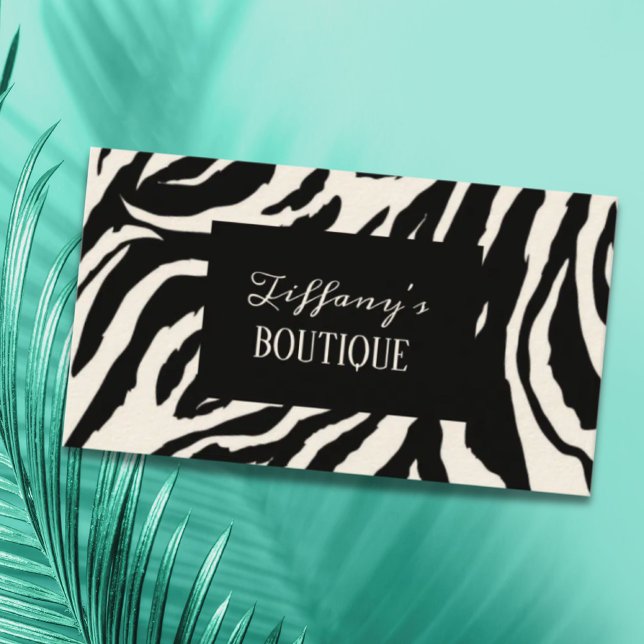modern chic girly Zebra print Business Cards (modern chic girly Zebra print Business Cards)