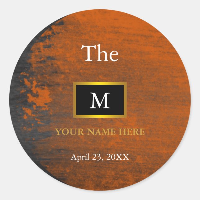 Modern Chic Gold Foil Heart Wedding Thank You Classic Round Sticker (Front)