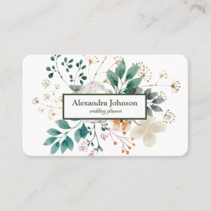 Modern Chic Gold Leaf Foil Luxury Business Card