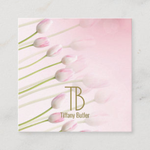 Modern Chic Gold Monogram Luxury  Square Business Card