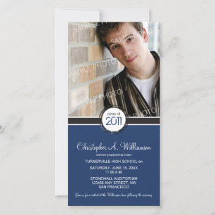 Modern Chic Graduation Announcement (navy)