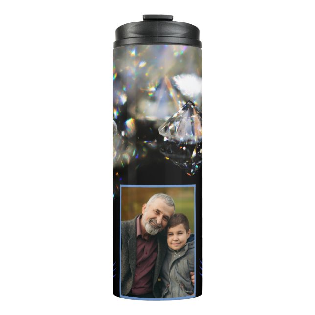 Modern Chic Grandfather Grandpa Photograph Thermal Tumbler (Front)