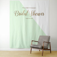 Modern Chic Green Gold Personalised Tapestry