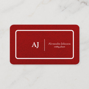 Modern Chic Green Monogram Stylish Trendy Business Card