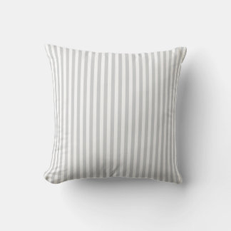 Modern chic grey and white stripes pillow